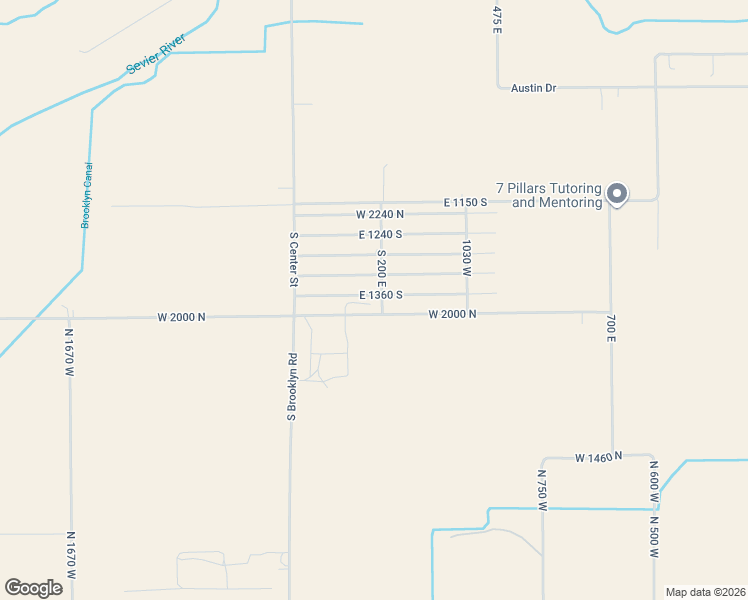 map of restaurants, bars, coffee shops, grocery stores, and more near 186 East 1360 South in Elsinore