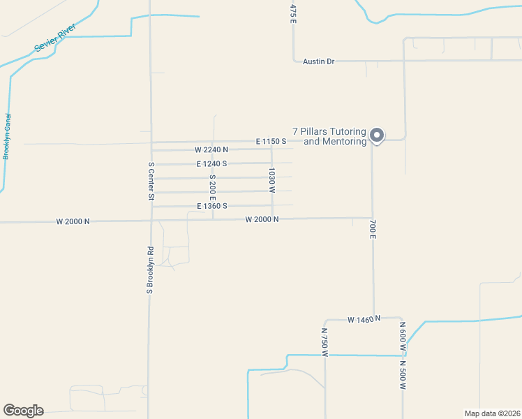 map of restaurants, bars, coffee shops, grocery stores, and more near 370 East 1360 South in Elsinore
