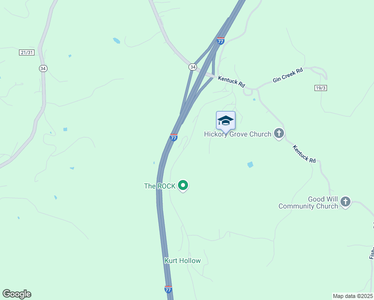 map of restaurants, bars, coffee shops, grocery stores, and more near 401 Dudden Fork Road in Kenna