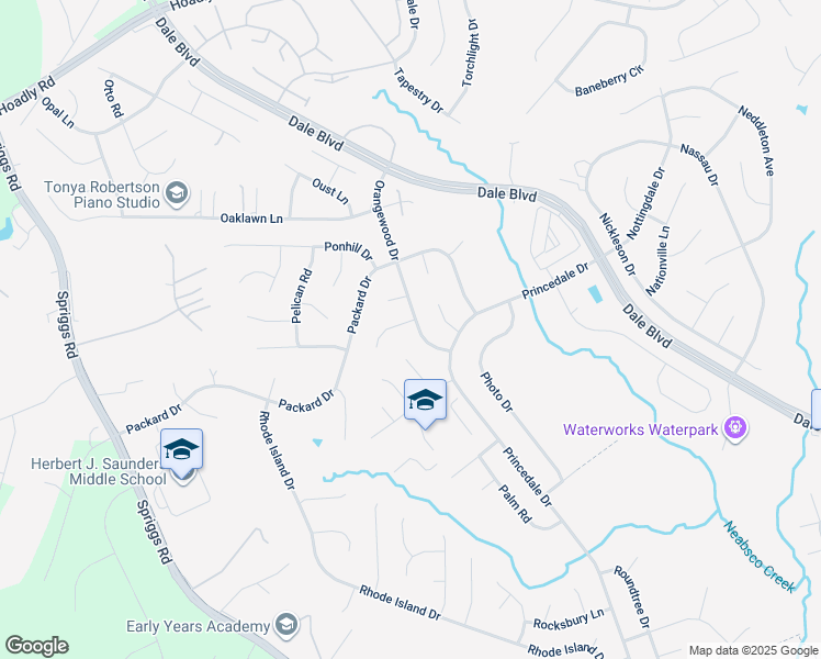 map of restaurants, bars, coffee shops, grocery stores, and more near 6001 Phillipp Court in Woodbridge