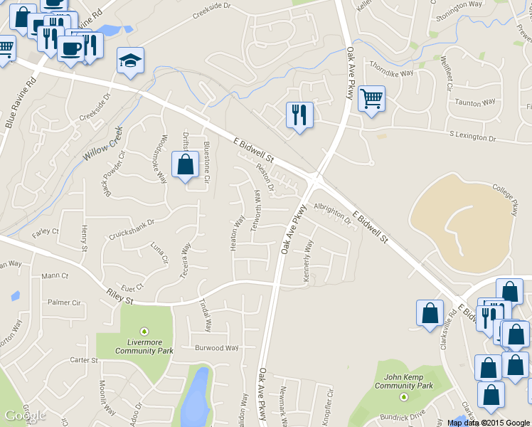 map of restaurants, bars, coffee shops, grocery stores, and more near 102 Northolt Court in Folsom