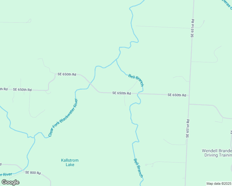 map of restaurants, bars, coffee shops, grocery stores, and more near 594 Southeast 650th Road in Leeton