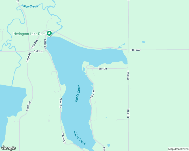 map of restaurants, bars, coffee shops, grocery stores, and more near 400 Tan Lane in Herington