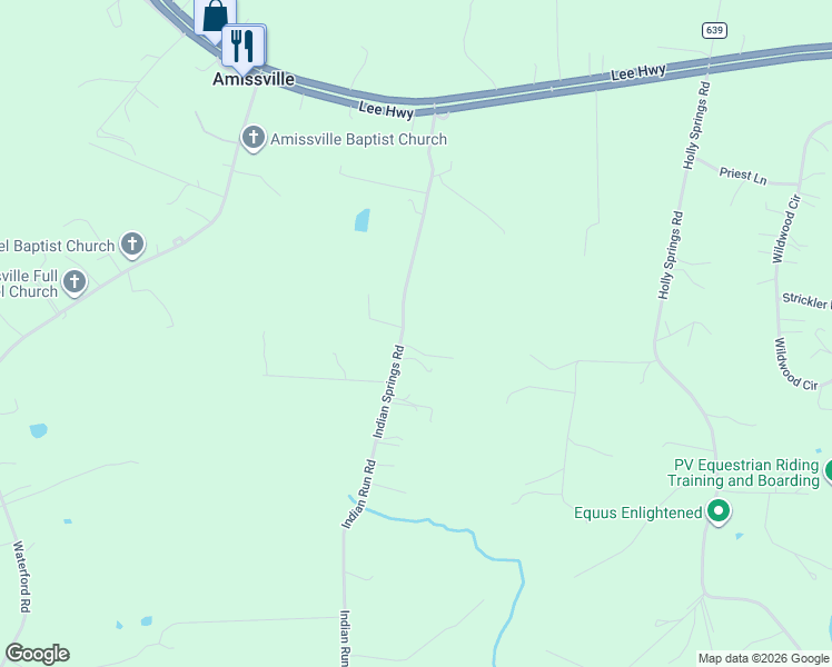 map of restaurants, bars, coffee shops, grocery stores, and more near 2489 Indian Run Road in Amissville