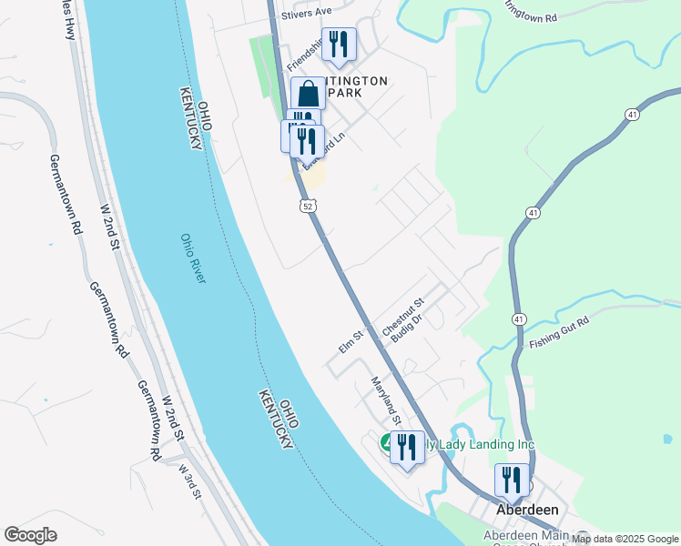 map of restaurants, bars, coffee shops, grocery stores, and more near 29 Bramel Drive in Aberdeen