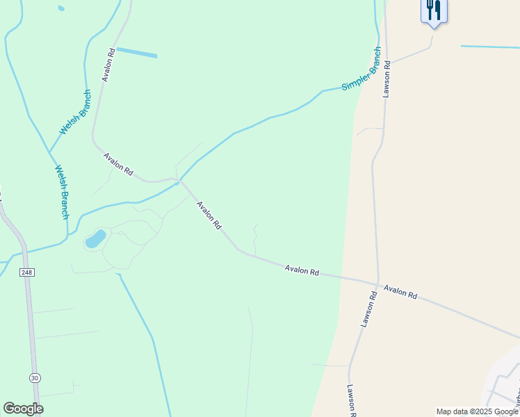 map of restaurants, bars, coffee shops, grocery stores, and more near 24111 Pine Cone Path in Georgetown