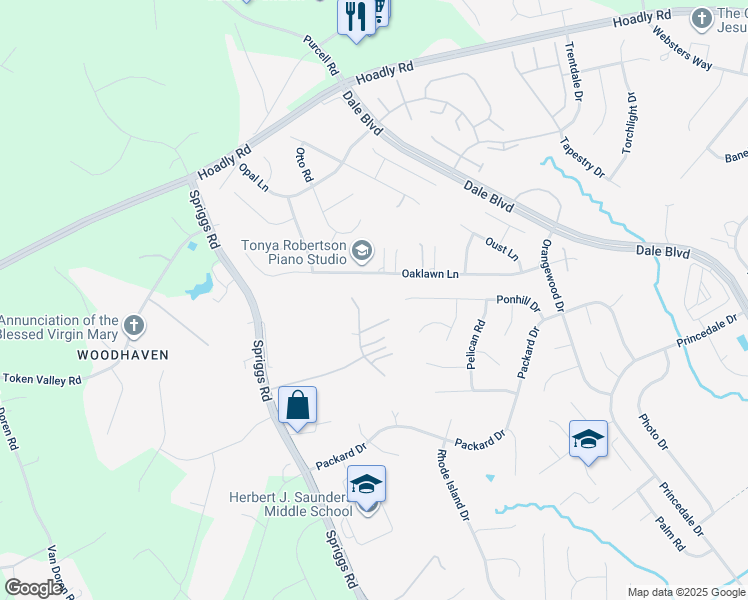 map of restaurants, bars, coffee shops, grocery stores, and more near 13483 Carapace Court in Manassas