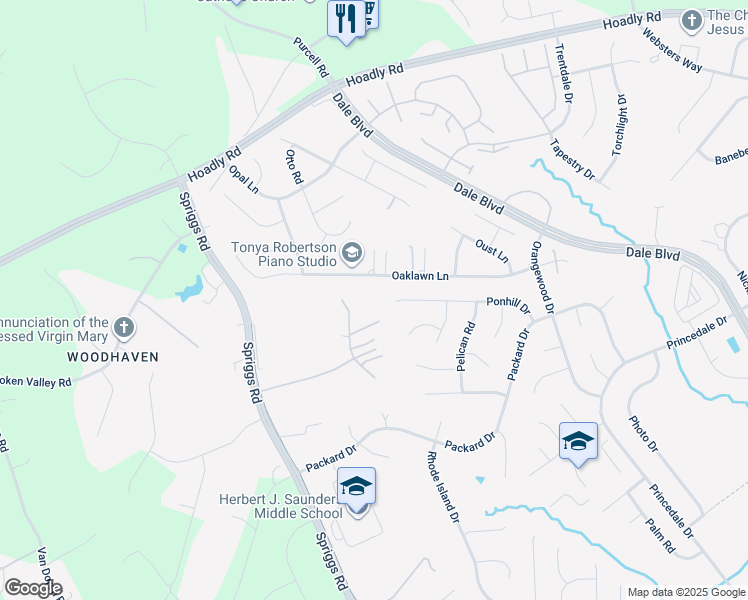 map of restaurants, bars, coffee shops, grocery stores, and more near 13483 Carapace Court in Manassas