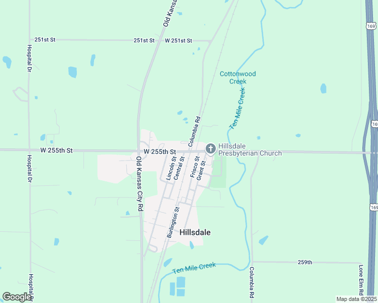 map of restaurants, bars, coffee shops, grocery stores, and more near 22795 West 255th Street in Paola