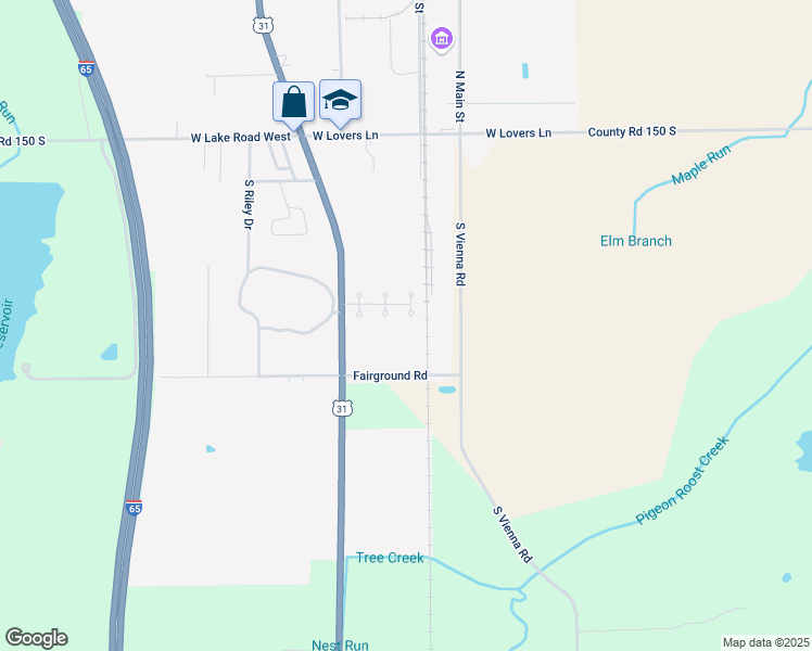 map of restaurants, bars, coffee shops, grocery stores, and more near 35 Johns Court in Scottsburg