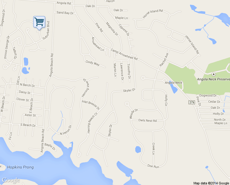 map of restaurants, bars, coffee shops, grocery stores, and more near 34401 Skyler Drive in Lewes