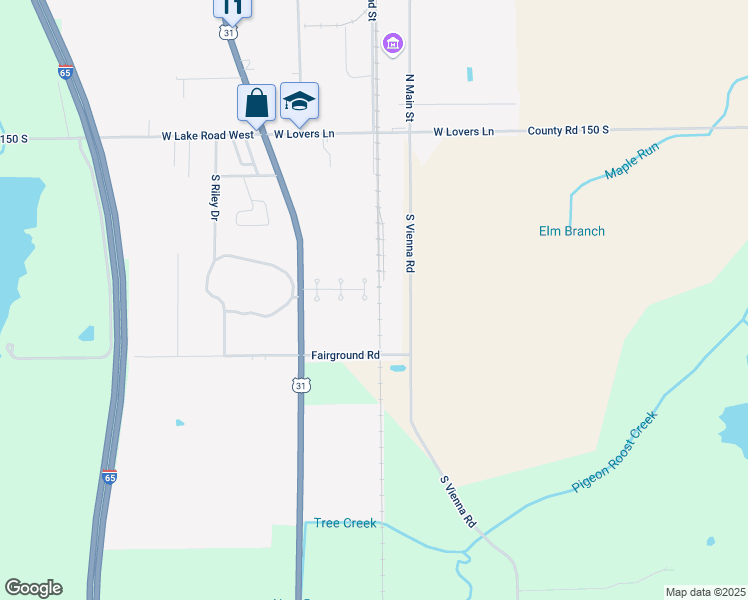 map of restaurants, bars, coffee shops, grocery stores, and more near 35 Johns Court in Scottsburg