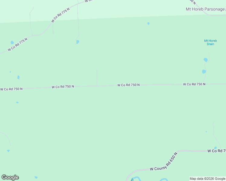 map of restaurants, bars, coffee shops, grocery stores, and more near 3191 West Co Road 750 North in Orleans