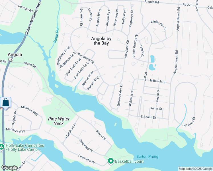 map of restaurants, bars, coffee shops, grocery stores, and more near 23507 Oak Street East in Lewes