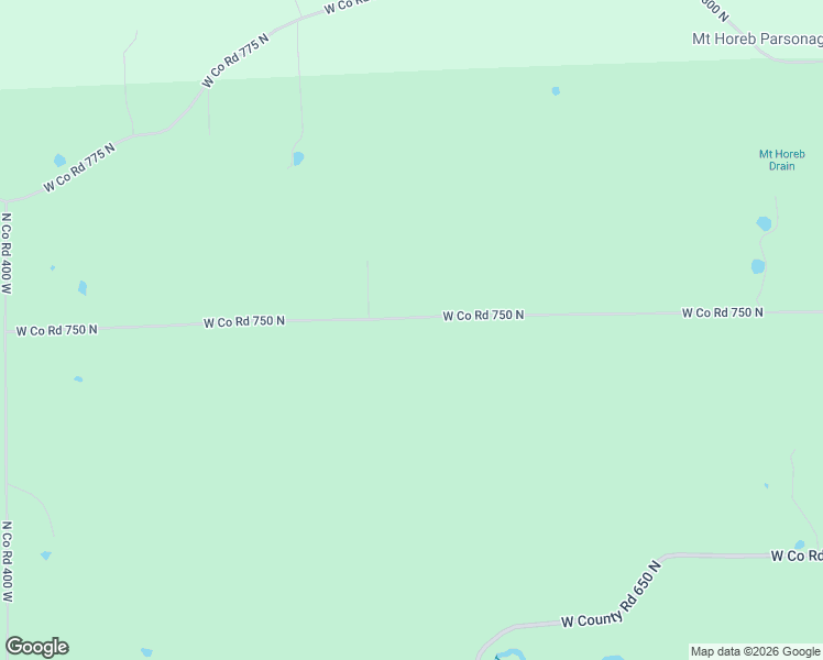 map of restaurants, bars, coffee shops, grocery stores, and more near 3191 West Co Road 750 North in Orleans