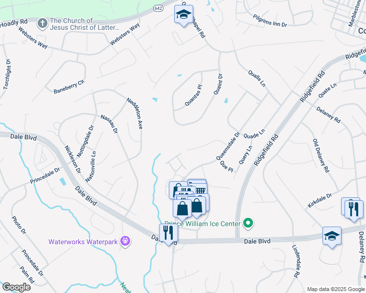 map of restaurants, bars, coffee shops, grocery stores, and more near 5272 Quebec Place in Woodbridge