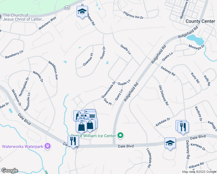 map of restaurants, bars, coffee shops, grocery stores, and more near 5250 Quebec Place in Woodbridge