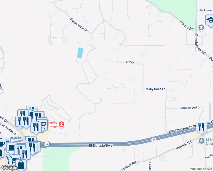 map of restaurants, bars, coffee shops, grocery stores, and more near 3594 Soap Plant Lane in Shingle Springs