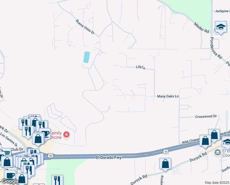 map of restaurants, bars, coffee shops, grocery stores, and more near 3594 Soap Plant Lane in Shingle Springs