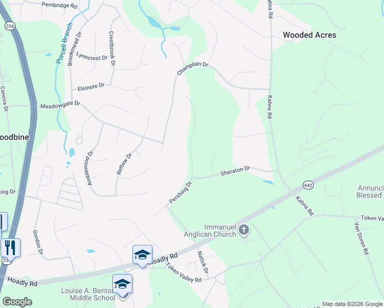 map of restaurants, bars, coffee shops, grocery stores, and more near in Manassas