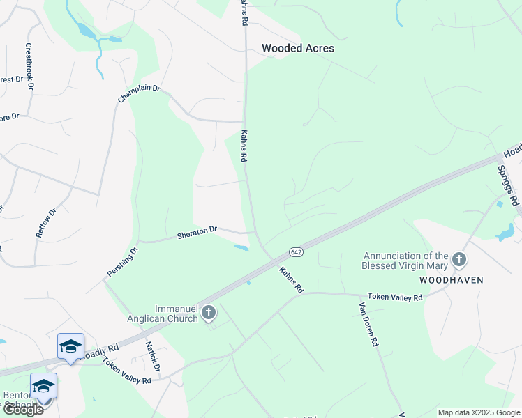 map of restaurants, bars, coffee shops, grocery stores, and more near 13305 Kahns Road in Manassas