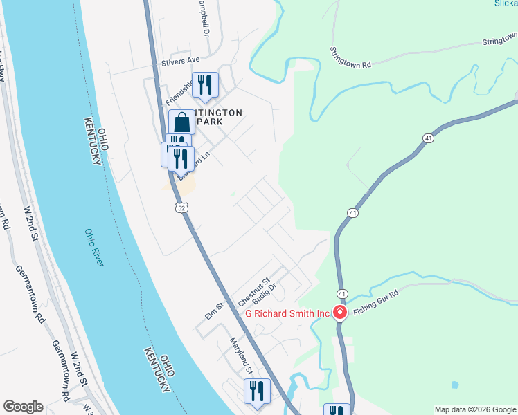 map of restaurants, bars, coffee shops, grocery stores, and more near 1406 Oak Street in Aberdeen