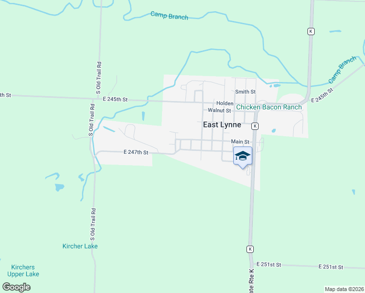 map of restaurants, bars, coffee shops, grocery stores, and more near 705 Pearl in Harrisonville