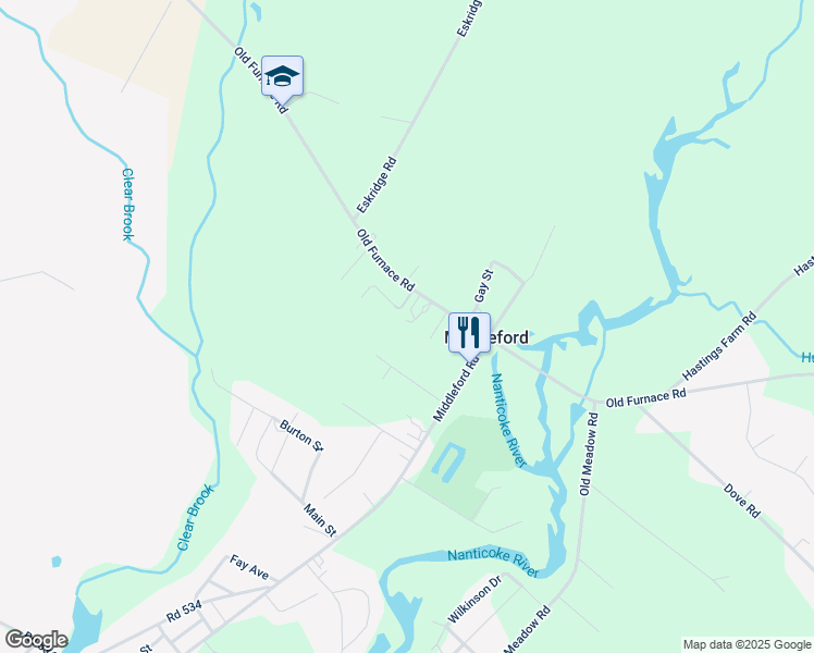 map of restaurants, bars, coffee shops, grocery stores, and more near 10404 Old Furnace Road in Seaford
