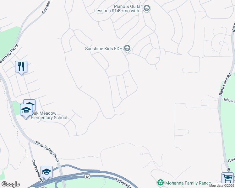 map of restaurants, bars, coffee shops, grocery stores, and more near 8054 Murcia Way in El Dorado Hills