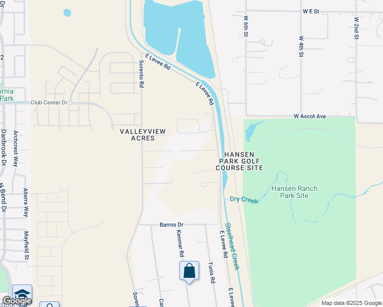 map of restaurants, bars, coffee shops, grocery stores, and more near 5449 East Levee Road in Sacramento