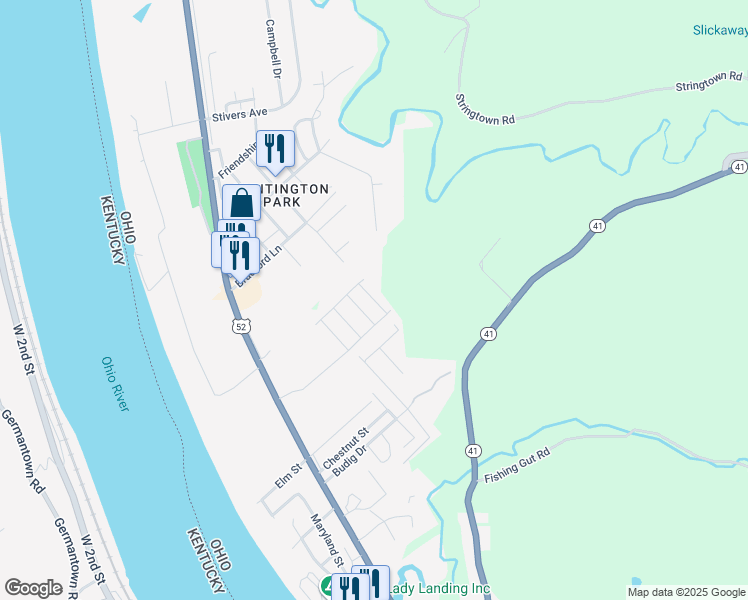 map of restaurants, bars, coffee shops, grocery stores, and more near 1406 Oak Street in Aberdeen