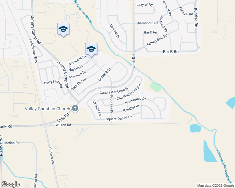 map of restaurants, bars, coffee shops, grocery stores, and more near 983 Daffodil Street in Fountain