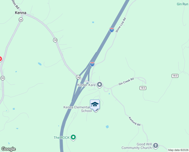 map of restaurants, bars, coffee shops, grocery stores, and more near 40 Stone Lick Rd in Jackson