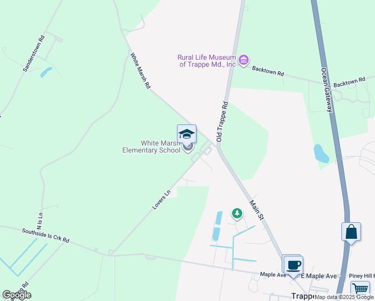 map of restaurants, bars, coffee shops, grocery stores, and more near 4322 Lovers Lane in Trappe