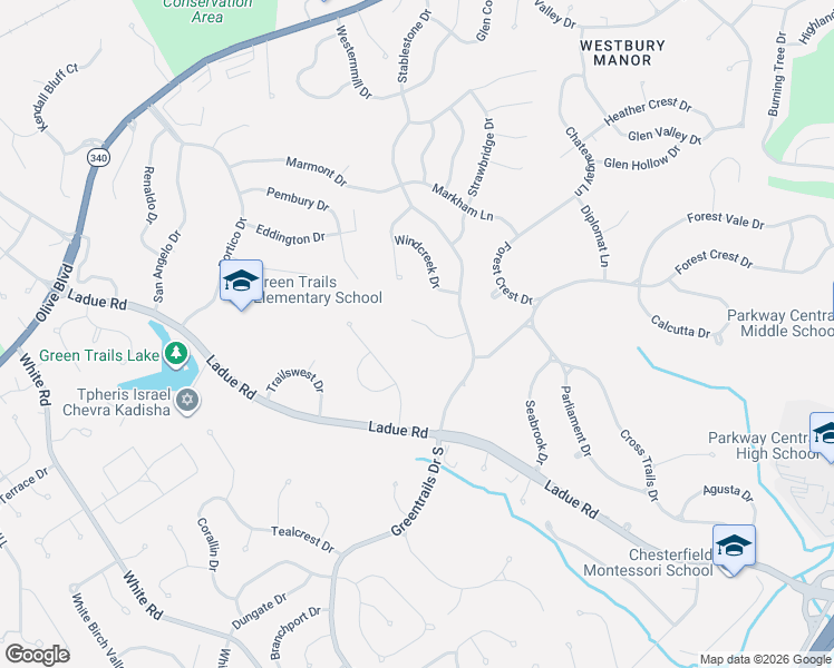 map of restaurants, bars, coffee shops, grocery stores, and more near 14336 Bramblewood Court in Chesterfield