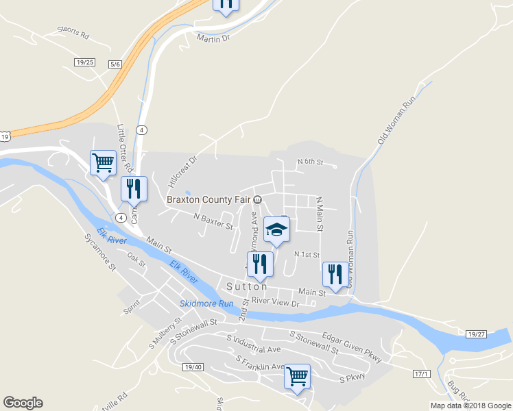 map of restaurants, bars, coffee shops, grocery stores, and more near 100 Pinehurst Drive in Sutton