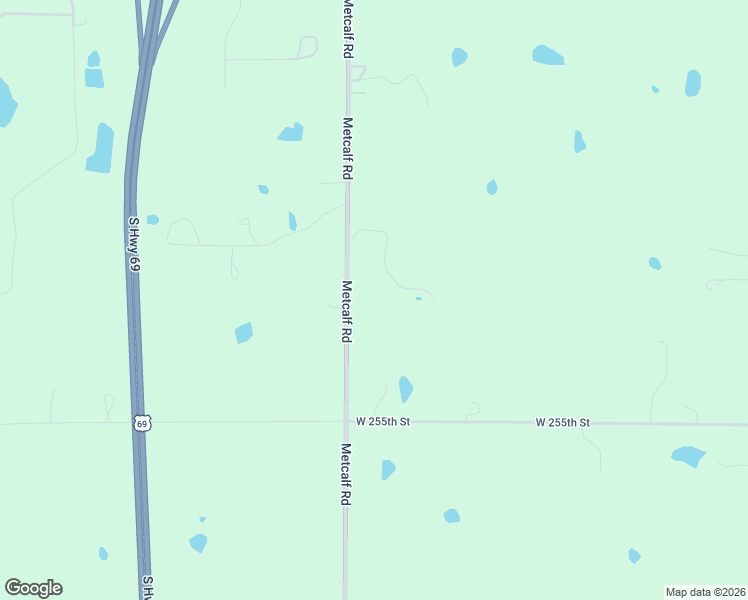 map of restaurants, bars, coffee shops, grocery stores, and more near 25285 Metcalf Road in Louisburg