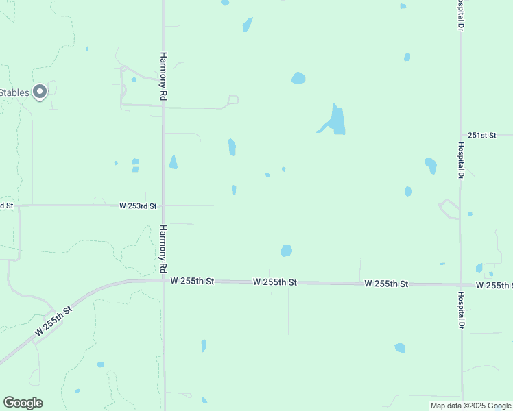 map of restaurants, bars, coffee shops, grocery stores, and more near 24940 West 255th Street in Paola