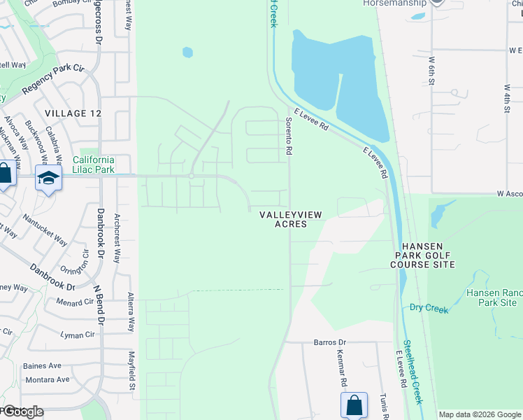 map of restaurants, bars, coffee shops, grocery stores, and more near 5675 Sorento Road in Sacramento