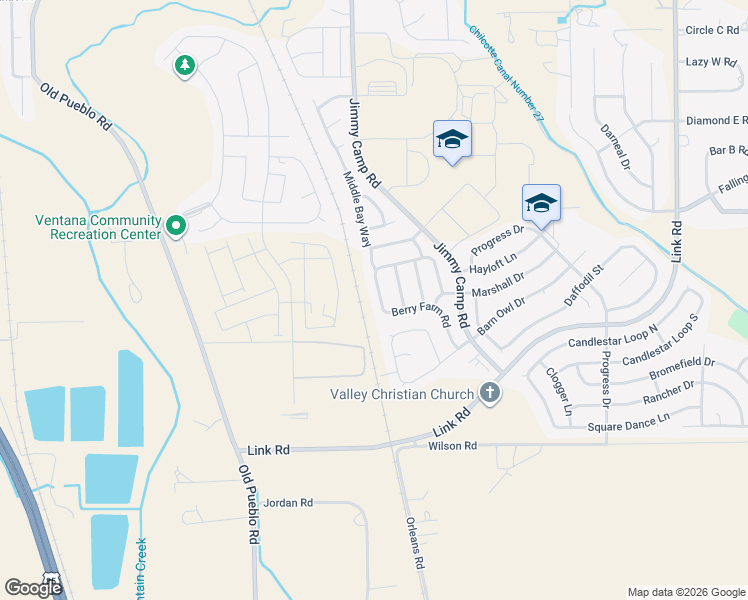 map of restaurants, bars, coffee shops, grocery stores, and more near 11176 Berry Farm Road in Fountain