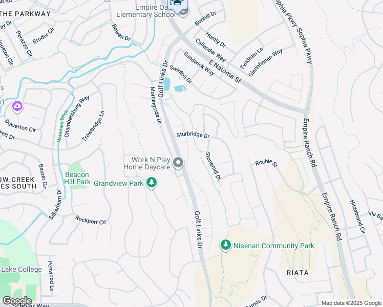map of restaurants, bars, coffee shops, grocery stores, and more near 802 Fieldstone Court in Folsom