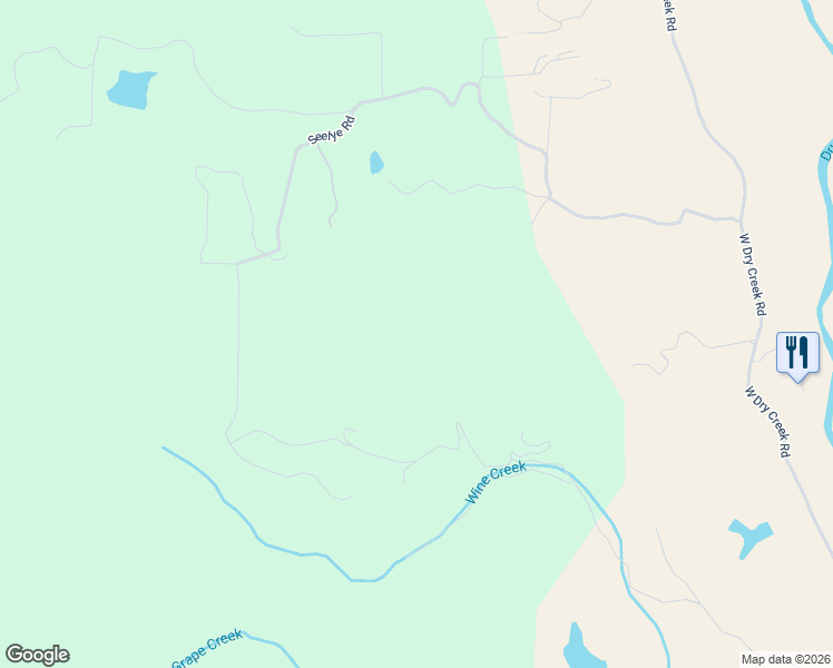 map of restaurants, bars, coffee shops, grocery stores, and more near Mountain View Ranch Road in Healdsburg