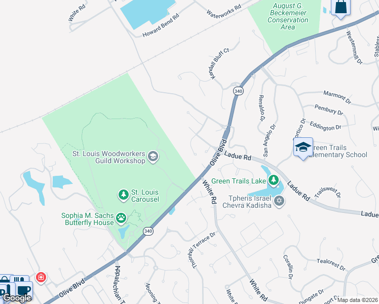 map of restaurants, bars, coffee shops, grocery stores, and more near 169 New Holland Drive in Chesterfield