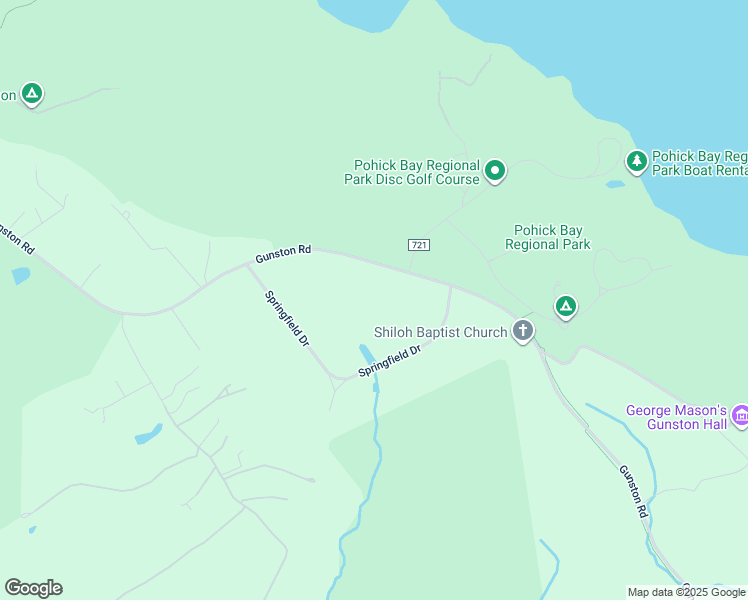map of restaurants, bars, coffee shops, grocery stores, and more near 10654 Gunston Road in Lorton