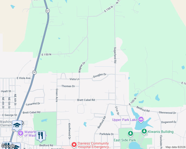 map of restaurants, bars, coffee shops, grocery stores, and more near 18 Douglas Drive in Washington