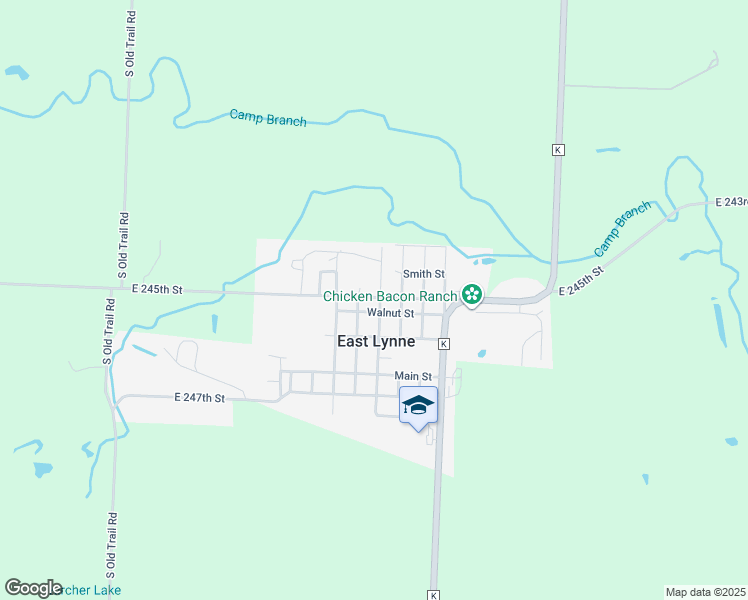 map of restaurants, bars, coffee shops, grocery stores, and more near in East Lynne