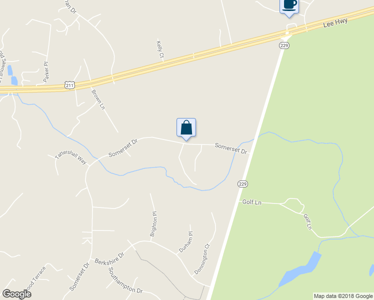 map of restaurants, bars, coffee shops, grocery stores, and more near 2009 Somerset Drive in Jeffersonton