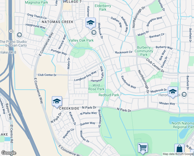 map of restaurants, bars, coffee shops, grocery stores, and more near 5324 Pebble Banks Way in Sacramento