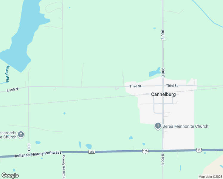 map of restaurants, bars, coffee shops, grocery stores, and more near 8697 East 100 North in Cannelburg