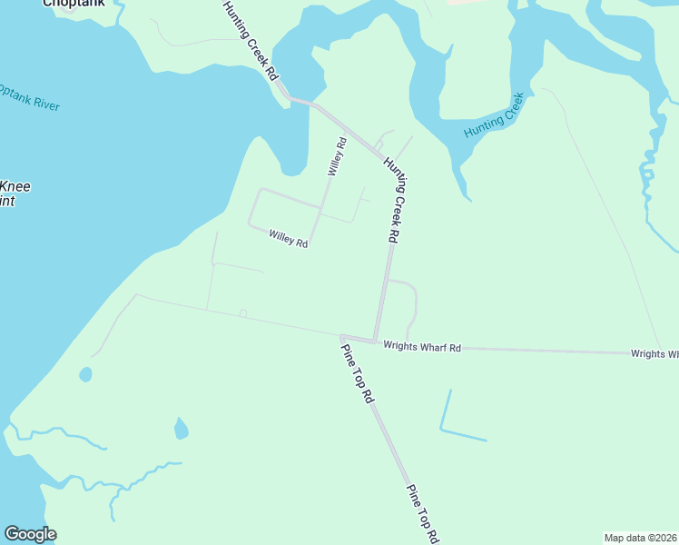 map of restaurants, bars, coffee shops, grocery stores, and more near 3616 Willey Road in Hurlock